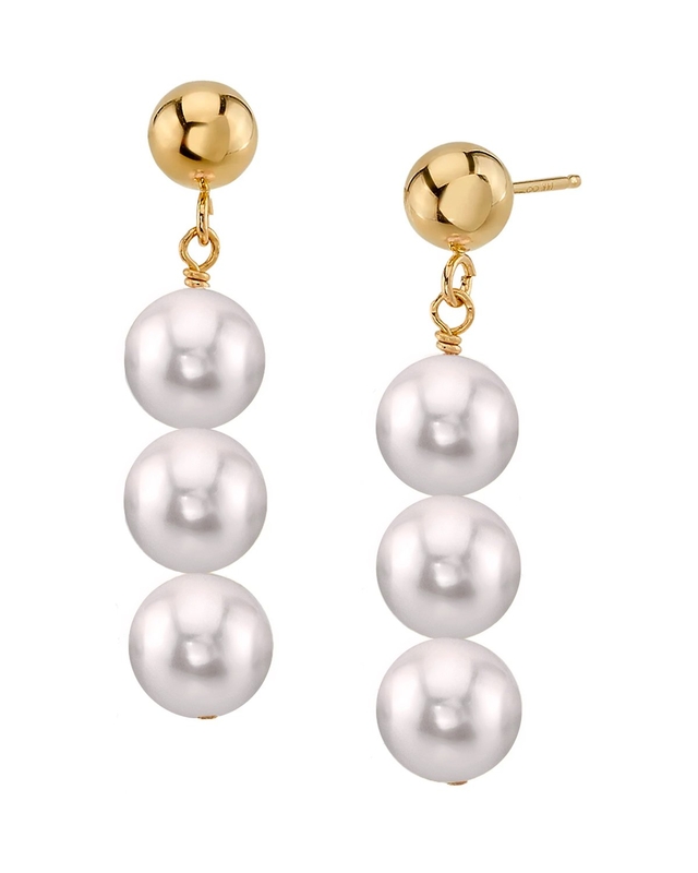 Japanese Akoya Pearl Celeste Earrings - Third Image