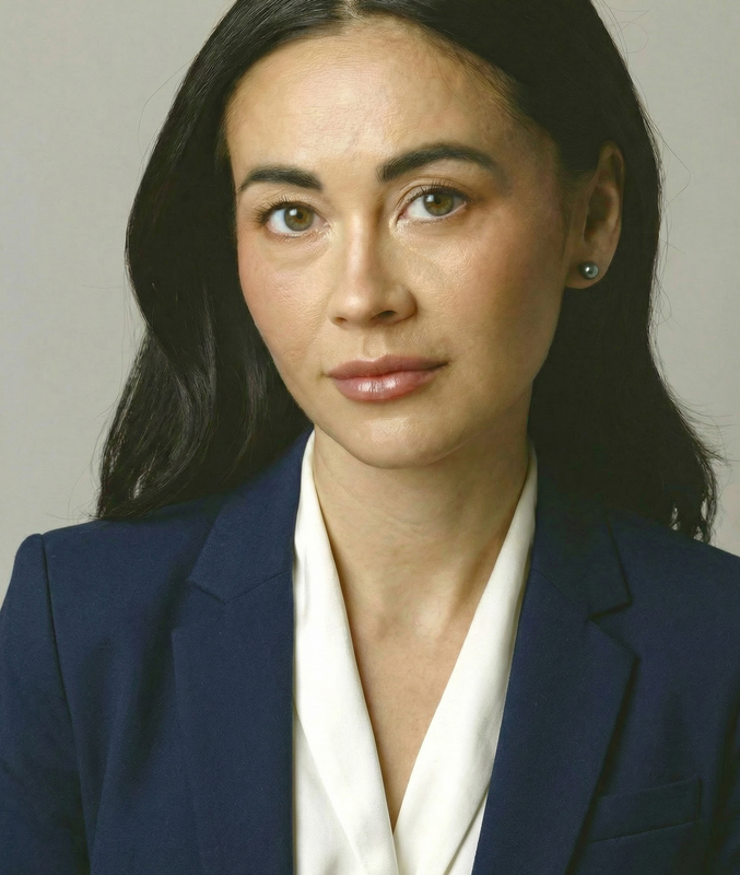 8.5-9.0mm Black Akoya Round Pearl Stud Earrings - Model Image