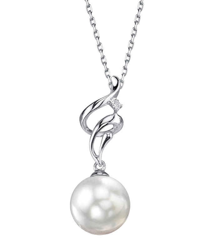 White South Sea Pearl & Diamond Aria Pendant