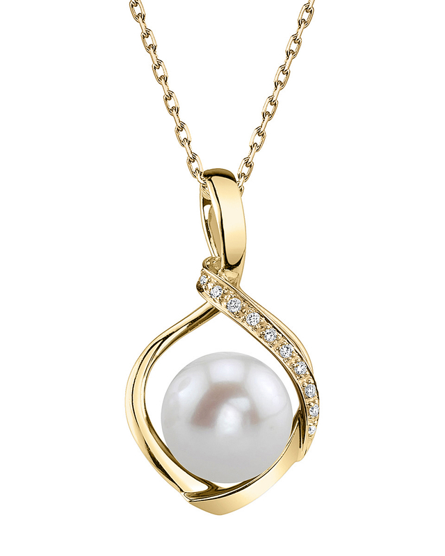 Freshwater Pearl & Diamond Alexis Pendant