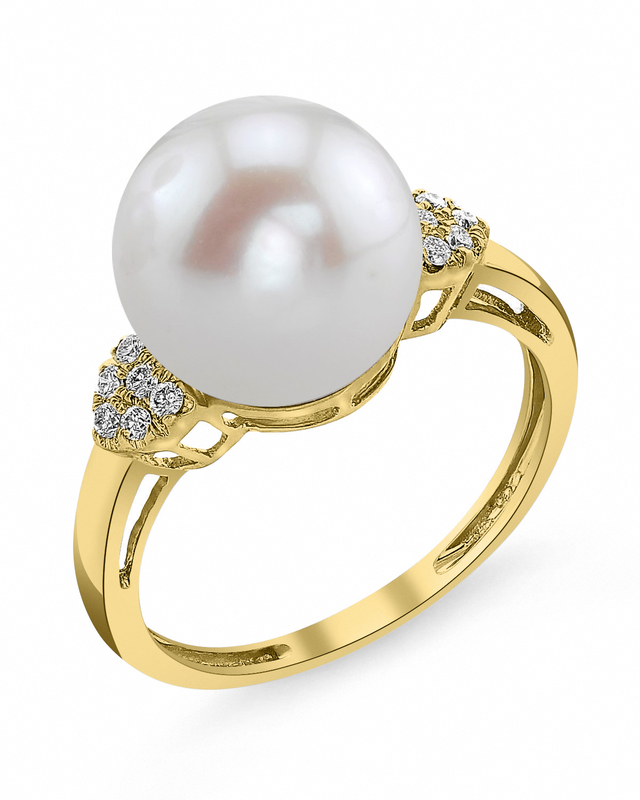 Freshwater Pearl & Diamond Shelby Ring - Model Image