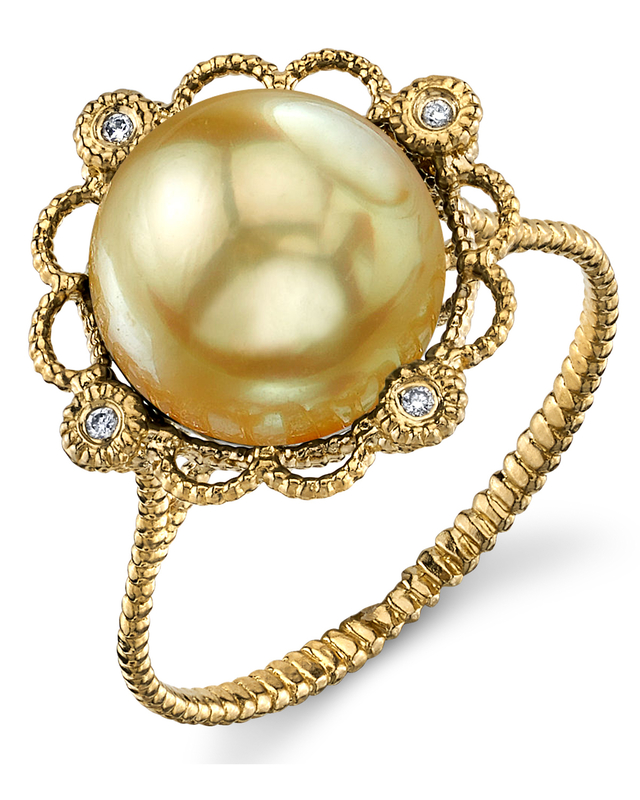 South sea golden pearl on sale ring