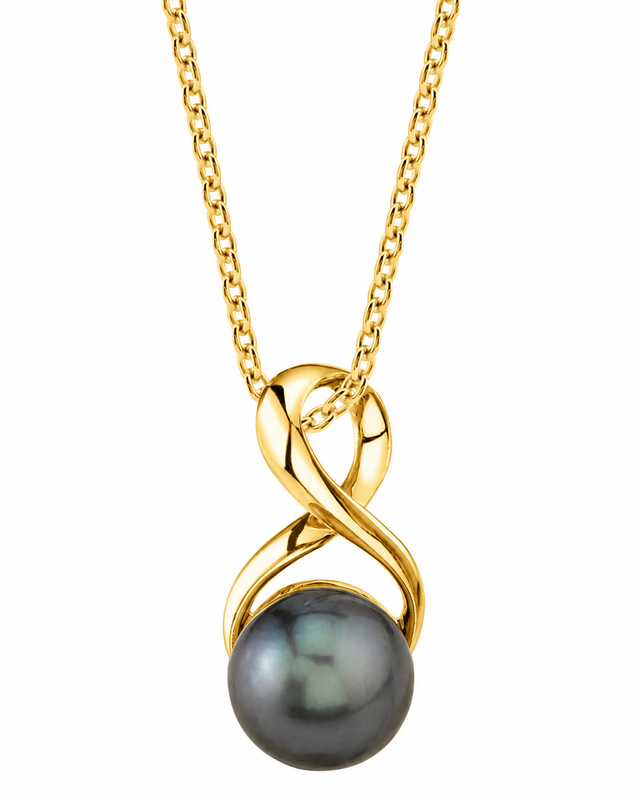 Tahitian South Sea Pearl Infinity Pendant