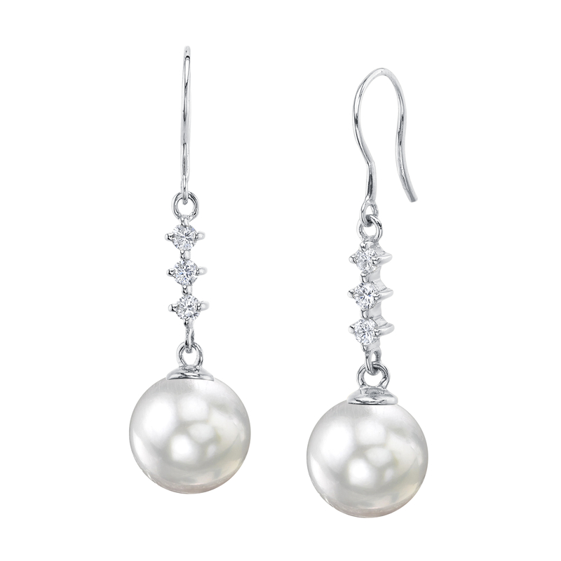 South Sea Pearl & Lab Grown Diamond Lydia Earrings