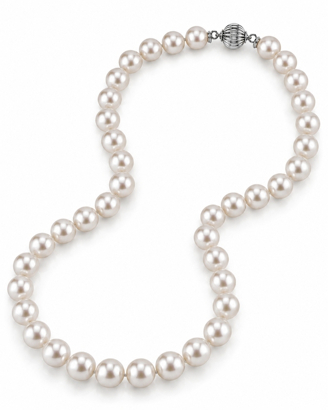 8.5-9.0mm Hanadama Akoya White Pearl Necklace