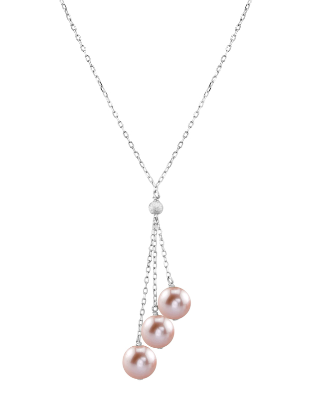 Pink and on sale white pearl necklace