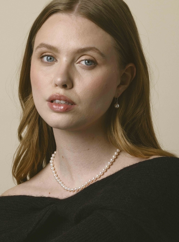 6.0-6.5mm Japanese Akoya White Pearl Necklace - AAA Quality - Secondary Image