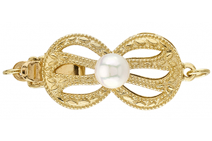 Pearl Swirl Clasp  14K Yellow Gold