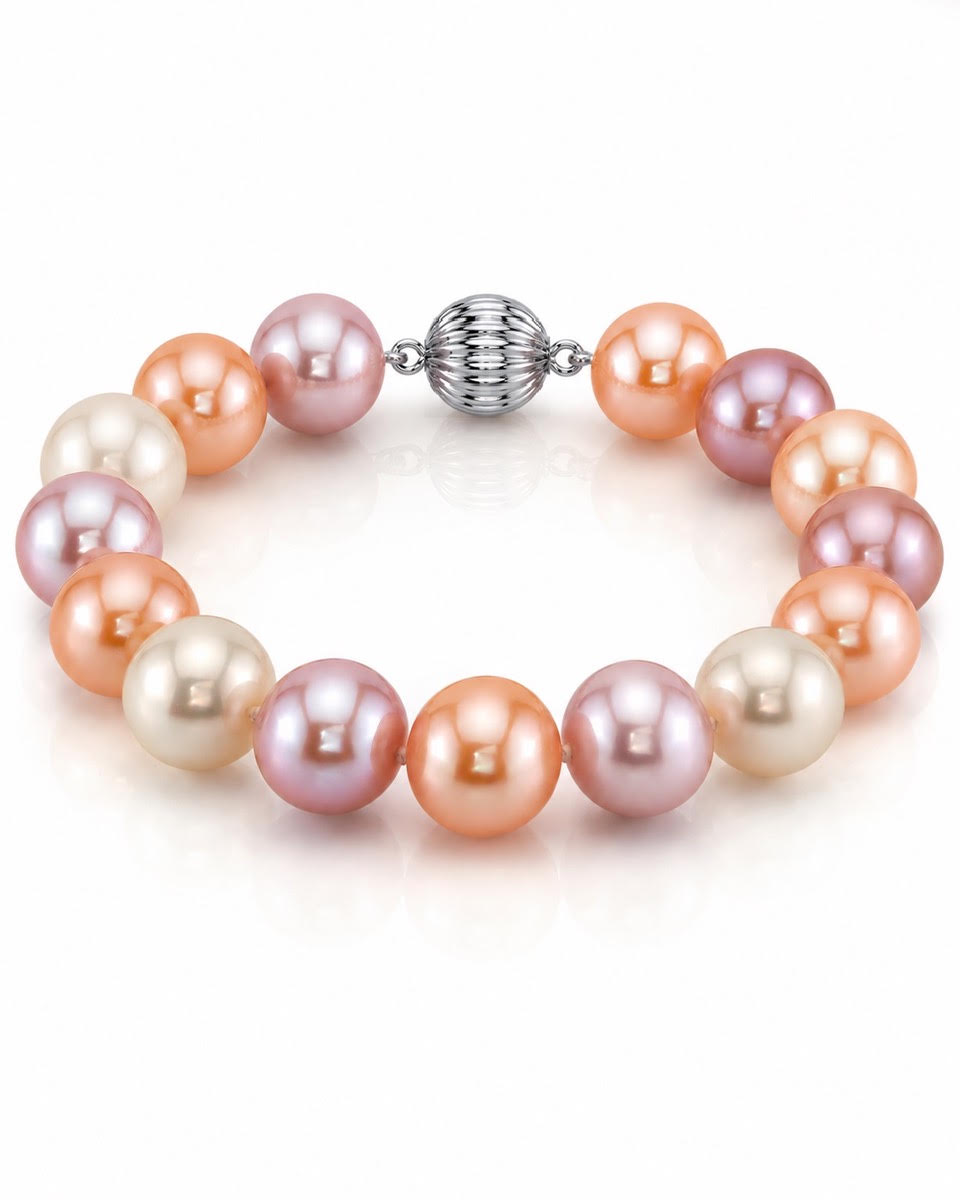 11-12mm Multicolor Freshwater Pearl Bracelet - AAAA Quality