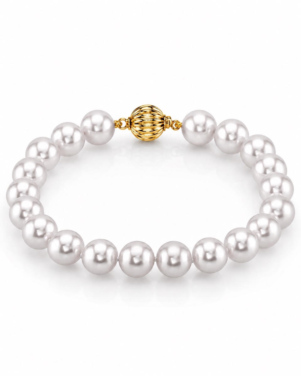 7.5-8.0mm Akoya White Pearl Bracelet - AAA Quality - Third Image
