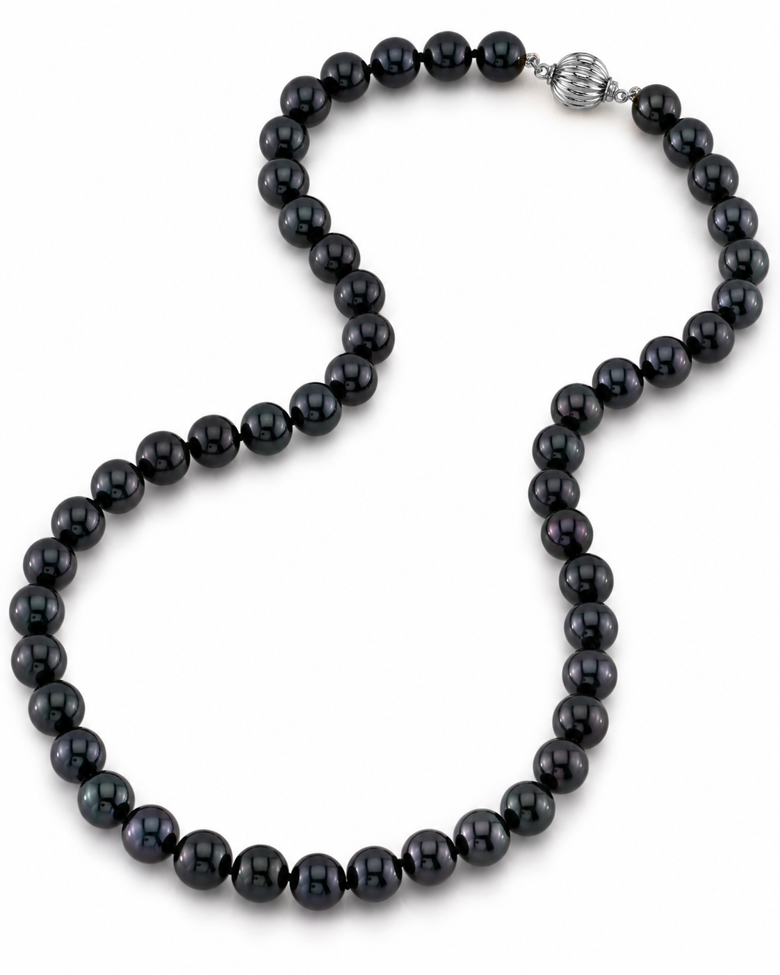 8.0-8.5mm Japanese Akoya Black Pearl Necklace - AA+ Quality