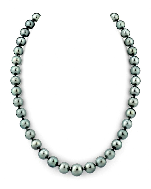 9-11.2mm Peacock Tahitian South Sea Pearl Necklace - PSL Certified