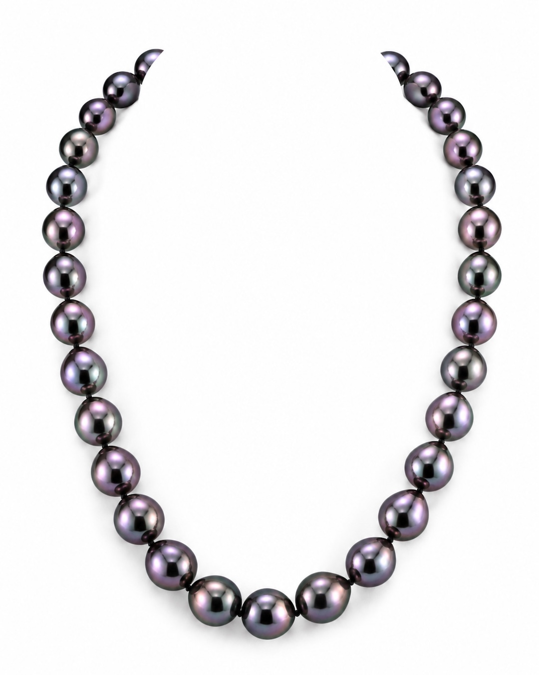 9-11mm Eggplant Tahitian South Sea Baroque Pearl Necklace