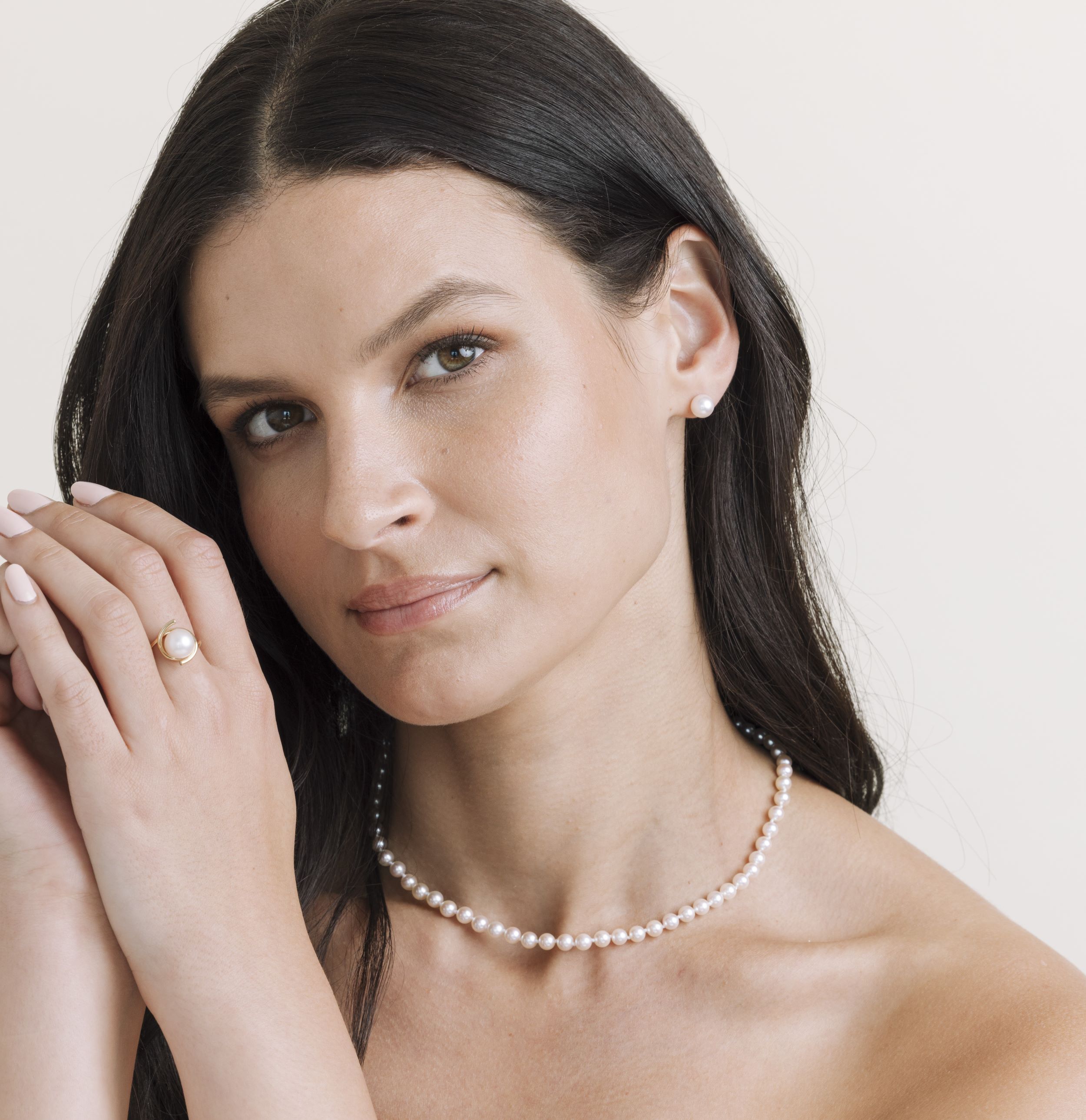 14K Gold Japanese Akoya Pearl Felicia Ring