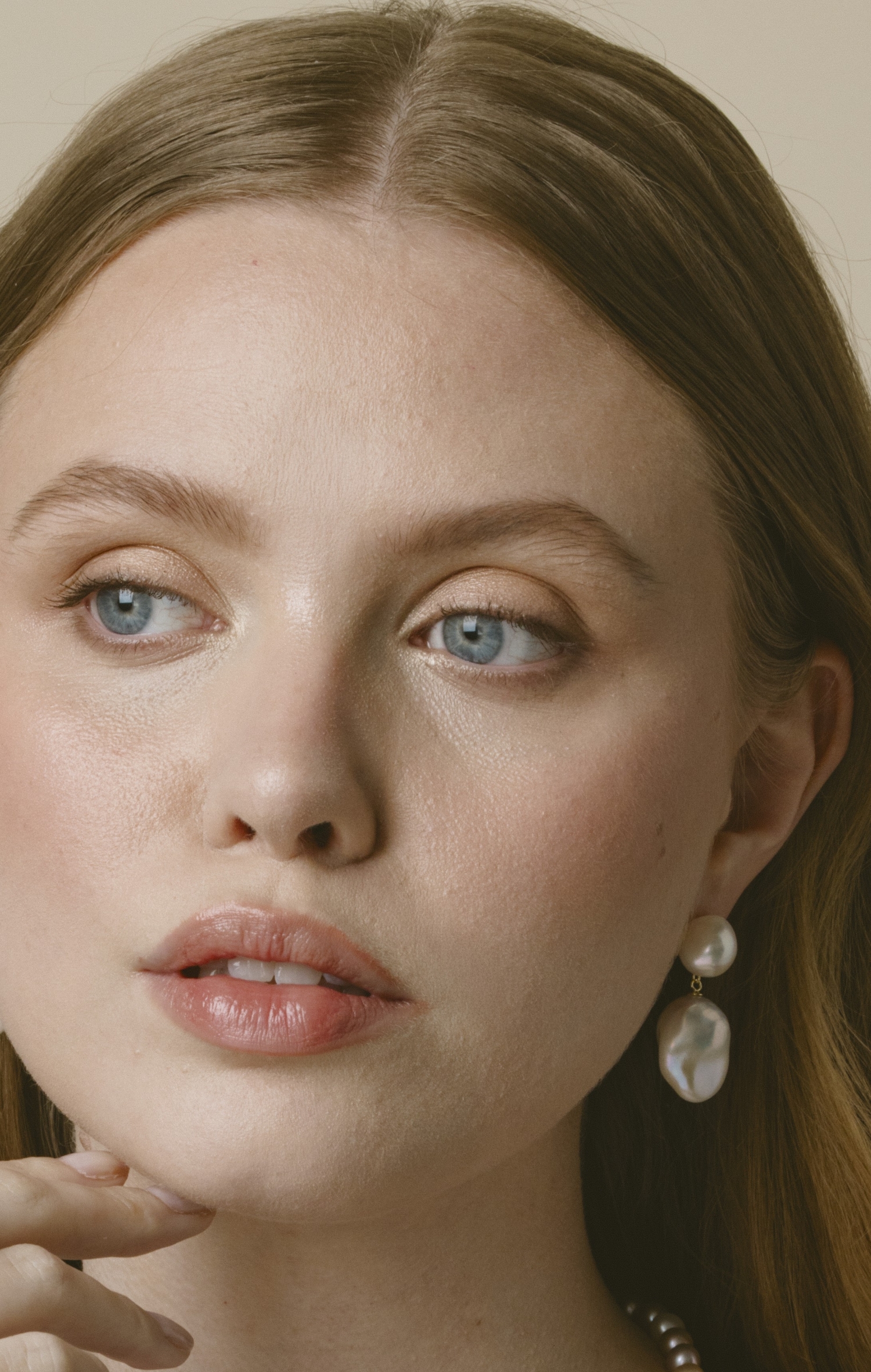 White Freshwater Baroque Pearl Glory Earrings